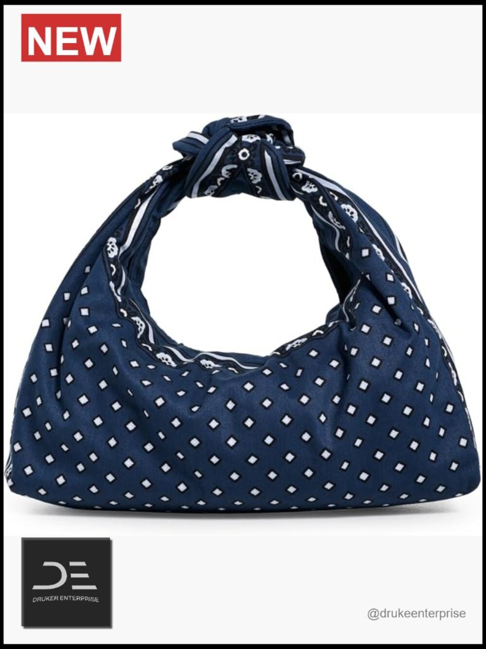 Bandana Print Canvas Clutch Satchel Bag
